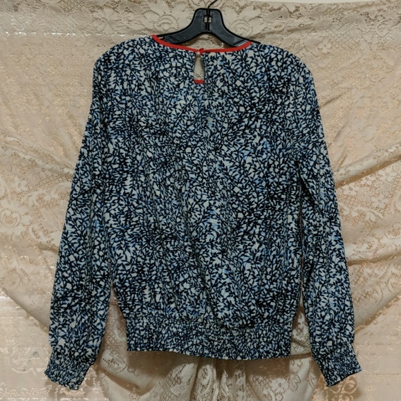 Michael Kors Floral Pattern Blouse Long Sleeve - Picture 2 of 3